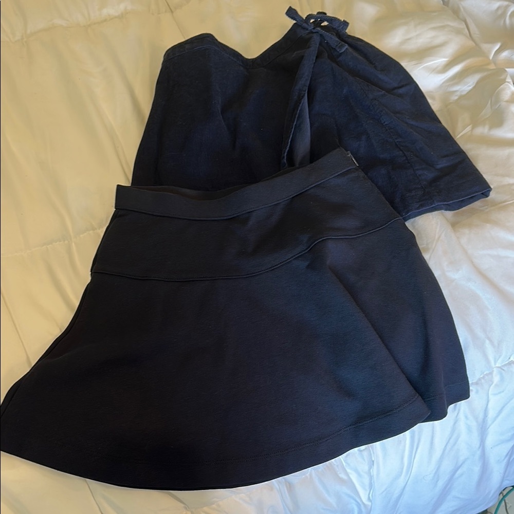 Crewcuts Blue Mini Skater Skirt Set